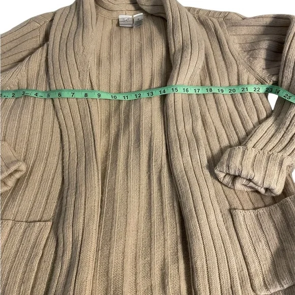 Vintage cardigan beige size medium Emma James a Liz Claiborne co. - Picture 3 of 6